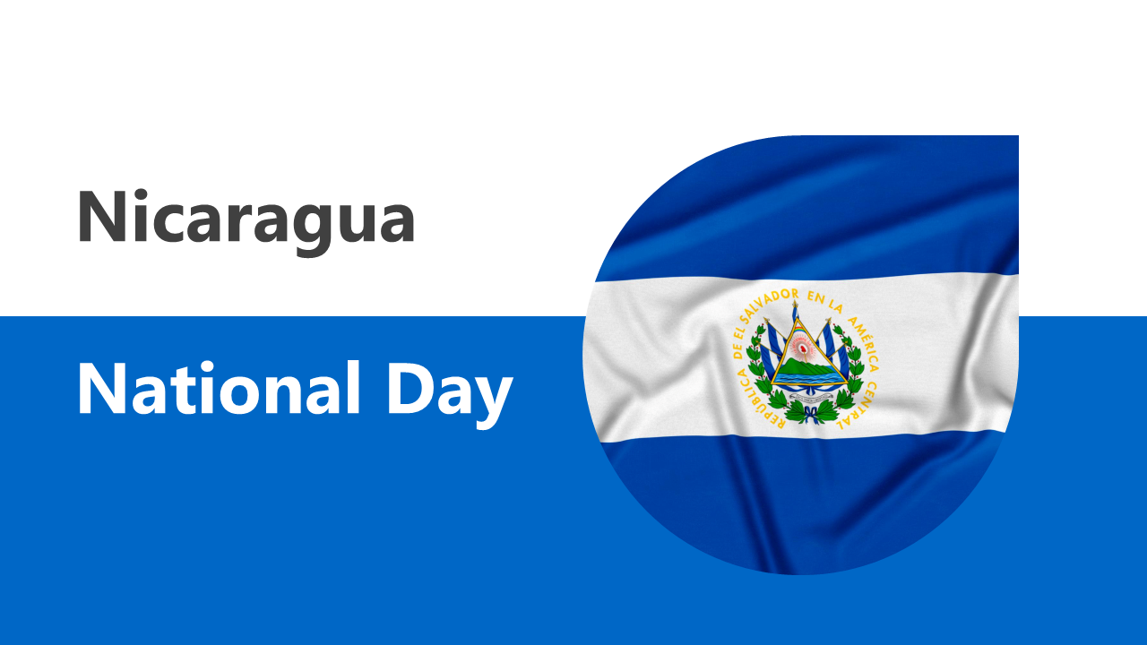 Slide deck on Nicaragua national day, includes topics from historical background and traditional celebrations.