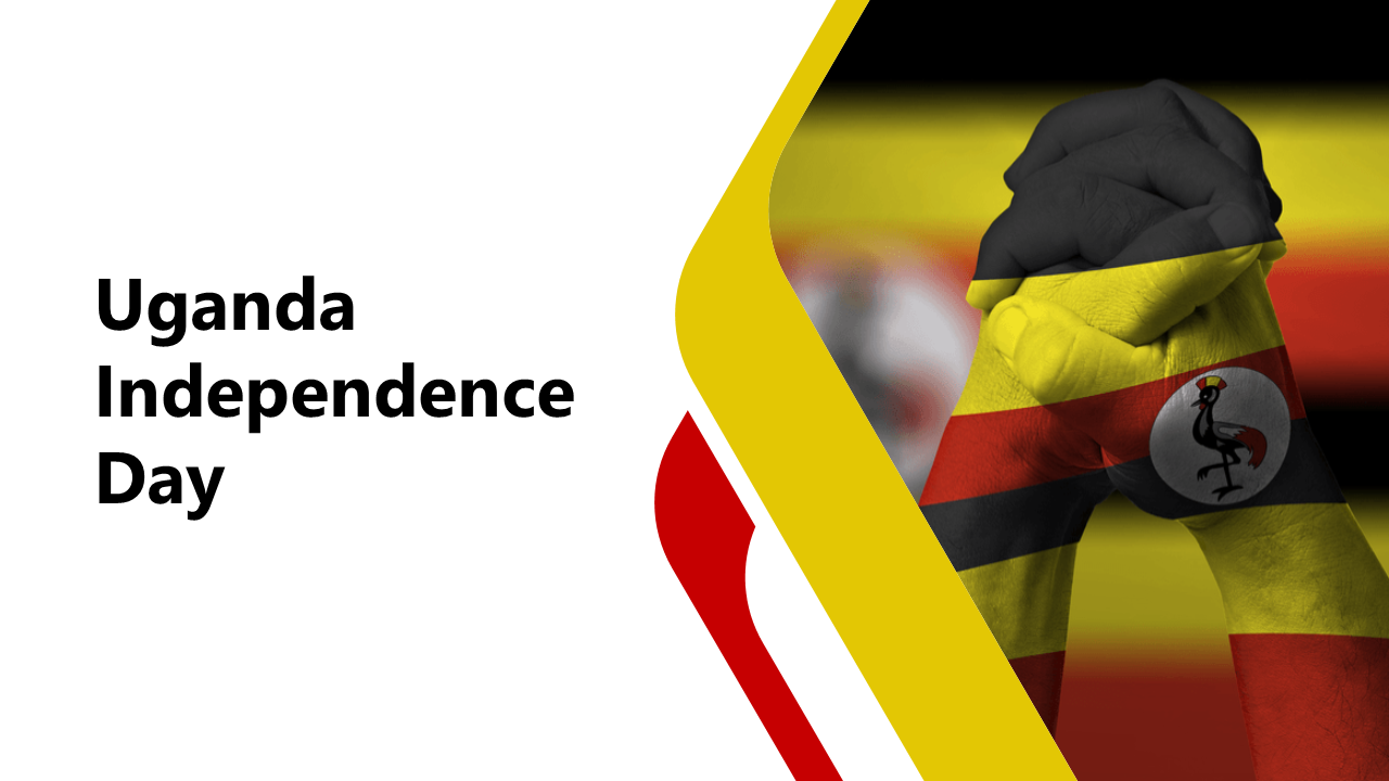 Uganda independence day slides with patriotic colors, covering history, key figures, and cultural significance.