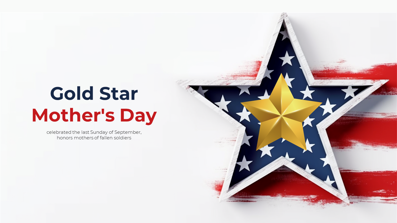 Gold Star Mothers Day PowerPoint And Google Slides