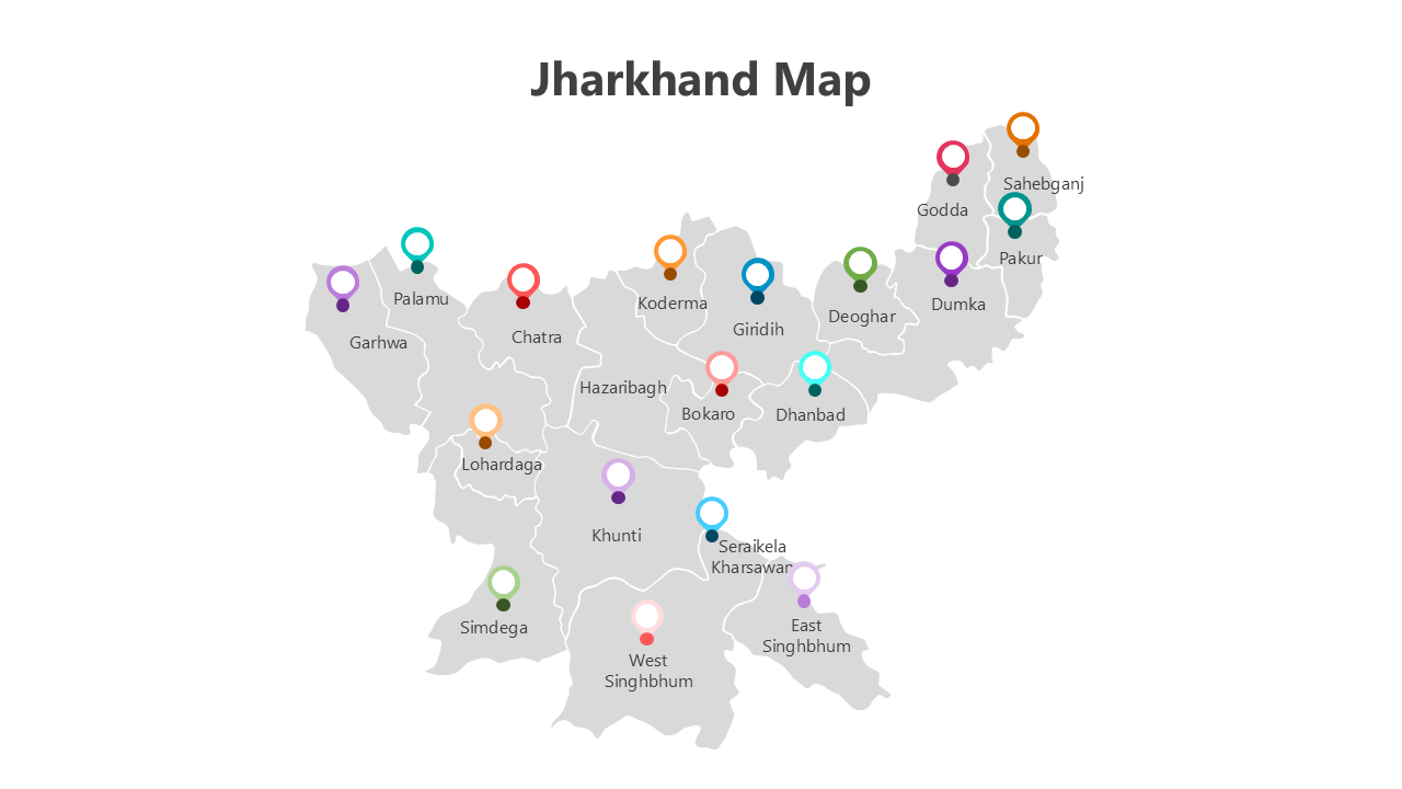 Editable Jharkhand Map PowerPoint And Google Slides