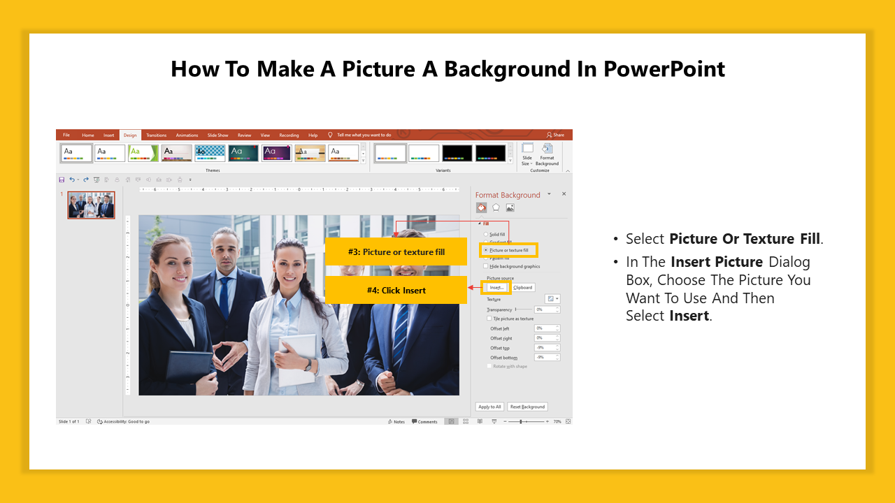 Tips On How To Make A Picture A Background In PowerPoint