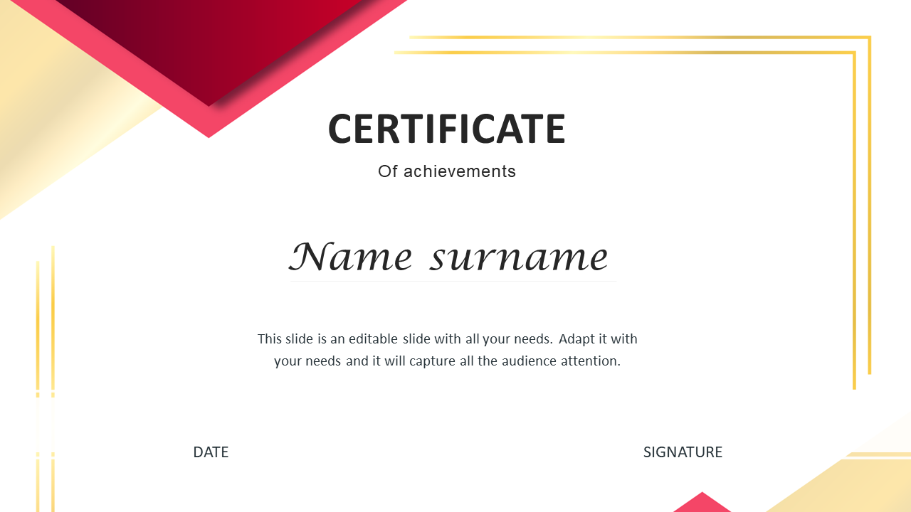 Beautiful Certificate PowerPoint And Google Slides Templates