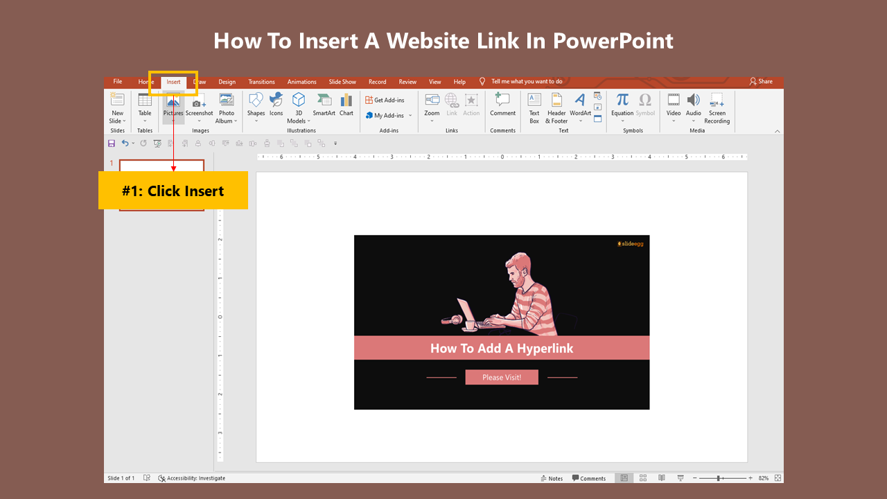 powerpoint link to website