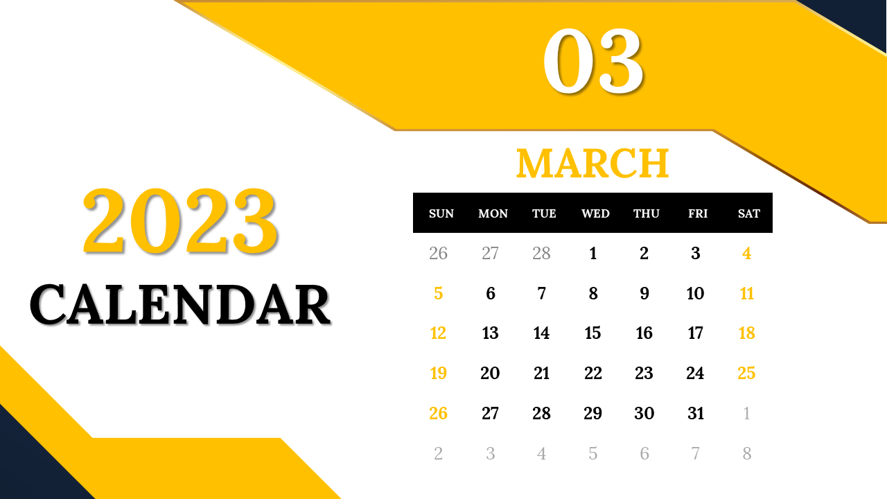 Ready To Download 2023 PowerPoint Calendar Template