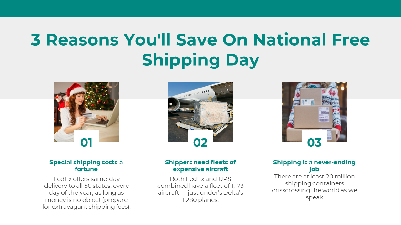 Get Our National Free Shipping Day PowerPoint Presentation