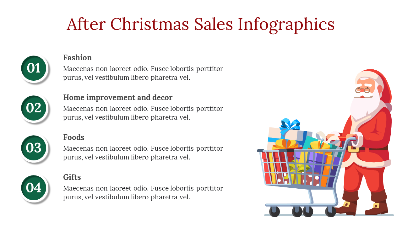 Explore Our After Christmas Sales Infographics Presentation