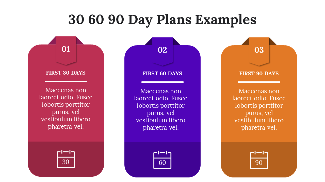 Our Predesigned 30 60 90 Day Plans Examples Powerpoint 