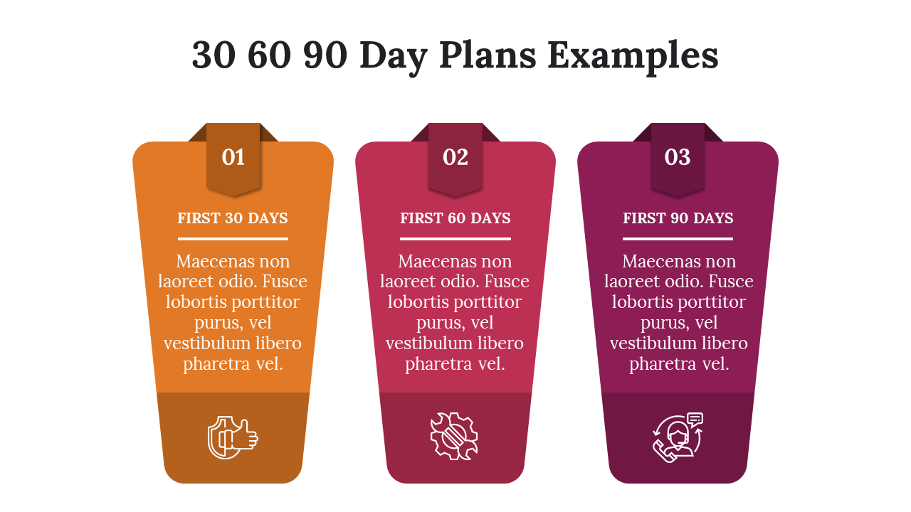 Our Predesigned 30 60 90 Day Plans Examples Powerpoint 