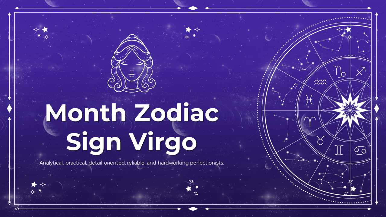 Unique Month Zodiac Sign Virgo PowerPoint And Google Slides