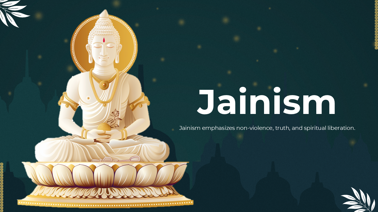 Attractive Jainism PPT, Google Slides, And Canva Templates