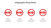 Arrow Infographic PPT And Google Slides With Four Nodes