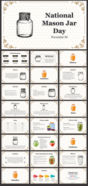 Attractive National Mason Jar Day PowerPoint Presentation