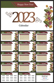  Download Now! 2023 Calendar Google Slides & PPT Template