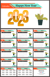 Calendar PowerPoint Presentation and Google Slides Themes