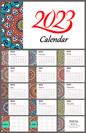 Free 2023 Calendar PowerPoint and Google Slides Templates