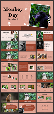 Monkey Day PPT Presentation And Google Slides Templates