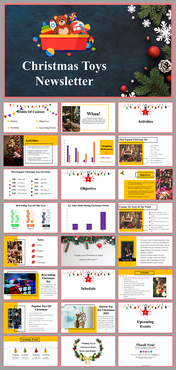 Creative Christmas Toys Newsletter PowerPoint Presentation 