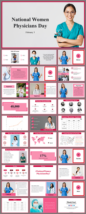 Creative National Women Physicians Day PowerPoint 