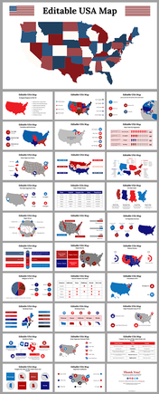 Attractive Editable USA Map PowerPoint Presentation