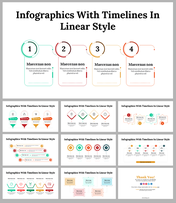 Infographics With Timelines In Linear Style Google Slides