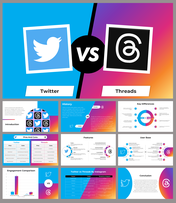 Twitter vs Instagram Threads PowerPoint And Google Slides