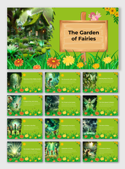 Awesome The Garden Of Fairies PPT And Canva Templates