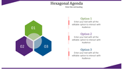 Hexagonal agenda slide template powerpoint