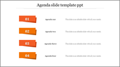 Creative Four Agenda Slide Template PPT For Presentation