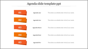 Simple Agenda Slide Template PPT For Presentation