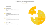 Circular Puzzle PowerPoint for Integrated Data Presentations