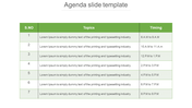 Agenda Google Slides and Template PPT Presentation