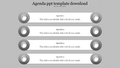 Effective Agenda PPT Template Download With Four Nodes