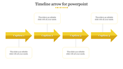 Timeline Arrow for PowerPoint Template to Show Milestones