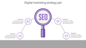 Effective Digital Marketing Strategy PPT In Purple Color