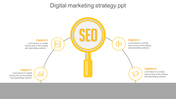 Awesome Digital Marketing Strategy PPT In Yellow Color