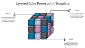 Layered 3D cube in shades of blue, pink, and gray, with three connected text areas on the sides.