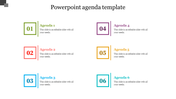 Six stages PowerPoint agenda Template and Google slides