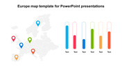 Simple Europe map template for PowerPoint presentations 