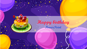 Elegant Birthday PowerPoint slide template