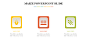 Attractive Maize PowerPoint Slide With Three Nodes