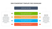 ERM  template showing four horizontally aligned segments with placeholder text blocks on each side.