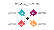 4 noded Efficiency Template PowerPoint Slides 