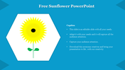 Attractive Free Sunflower PowerPoint Template Diagram