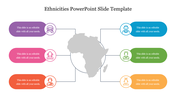 6 noded Ethnicities PowerPoint Slide Template with map