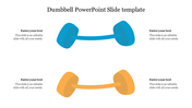 Attractive Dumbbell PowerPoint Slide Template Design