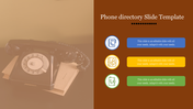 Concise Phone directory PPT Template and Google Slides