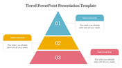 Tiered slide with a colorful pyramid structure and sections for adding text at each level.