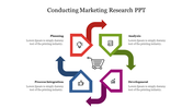 Attractive Conducting Marketing Research PPT Slide Design