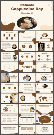 Editable National Cappuccino Day PowerPoint Presentation