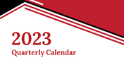 2023 Quarterly Calendar PPT And Google Slides Themes